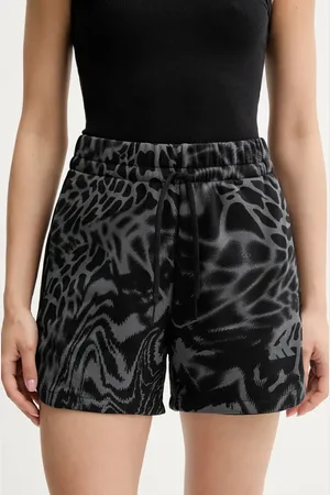 adidas Szorty W AOP Blur damskie kolor wzorzyste high waist JD1178
