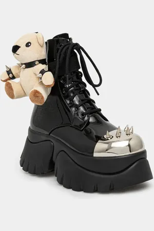 Koi Footwear Workery skórzane x Rocky Horror Show Eddie’s Teddy damskie kolor na platformie Eddie s Teddy
