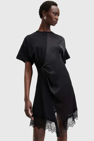 AllSaints Sukienka LANA LACE DRESS kolor mini rozkloszowana W115DB