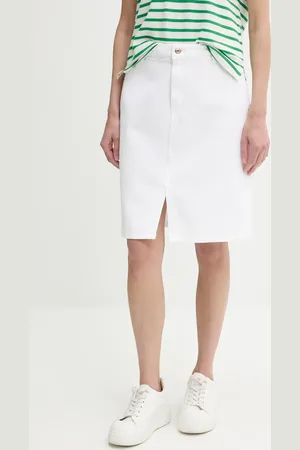 Tommy Hilfiger Spódnica bawełniana kolor mini ołówkowa WW0WW44391