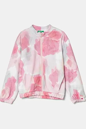 Benetton Bluza bawełniana dziecięca kolor wzorzysta 35UJG503S