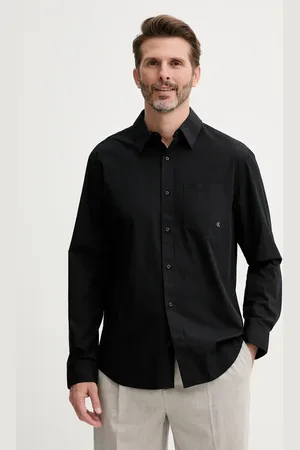 Calvin Klein Koszula bawełniana męska kolor regular z kołnierzykiem klasycznym LV040QM160