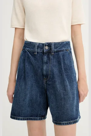 G-Star Szorty jeansowe damskie kolor gładkie high waist D25985-D788