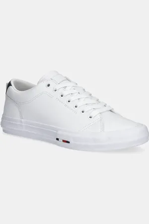 Tommy Hilfiger Sneakersy skórzane TH HI VULC STREET LOW RWB LTH kolor FM0FM05312