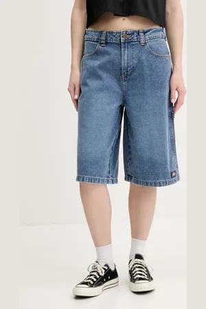 Dickies Szorty jeansowe damskie kolor gładkie high waist DK0A4Z85K211