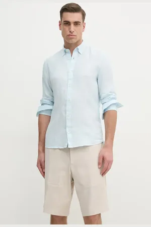Marc O’ Polo Koszula lniana męska kolor regular z kołnierzykiem button-down 523735342380