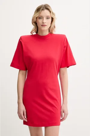 Pinko Sukienka bawełniana kolor mini prosta 105220 A2M2