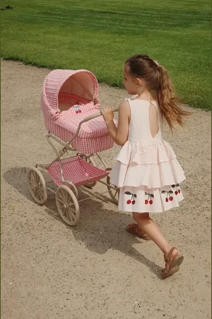 Konges Sløjd Sukienka ELLIE DRESS GOTS kolor midi rozkloszowana KS103056