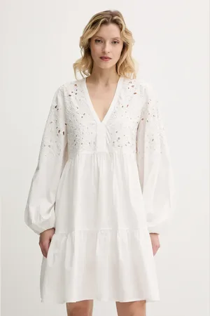 Pinko Sukienka bawełniana kolor mini rozkloszowana 105008 A2H0