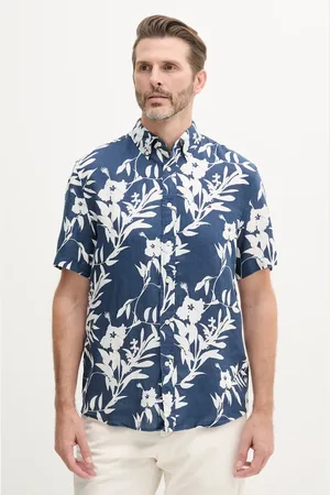 Tommy Hilfiger Koszula lniana męska kolor regular z kołnierzykiem button-down MW0MW38586