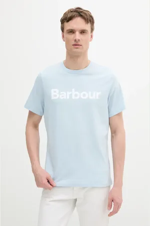Barbour T-shirt bawełniany kolor z nadrukiem