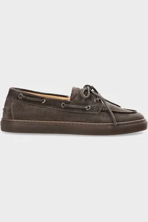 Copenhagen Shoes Mokasyny skórzane Suede off damskie kolor czarny na płaskim obcasie CPH160