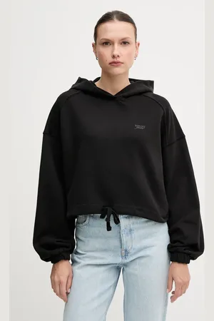 Tommy Hilfiger Bluza bawełniana damska kolor z kapturem gładka DW0DW20314