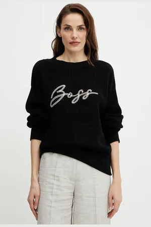 HUGO BOSS Sweter bawełniany damski kolor 50540285