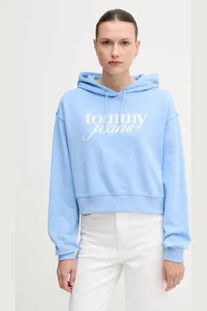 Tommy Hilfiger Bluza bawełniana damska kolor z kapturem z nadrukiem DW0DW20306