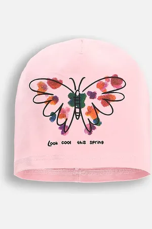 COCCODRILLO Czapka kolor z cienkiej dzianiny bawełniana ACCESSORIES SPRING GIRL
