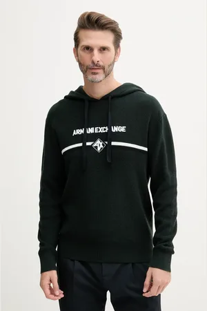Armani Exchange Sweter bawełniany męski kolor lekki z golferm XM000180 AF11960