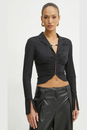 VERSACE Koszula damska kolor slim z kołnierzykiem klasycznym 78HAL203 N0431