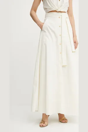 Guess Spódnica bawełniana PAT kolor maxi rozkloszowana 5GGD20 7315A