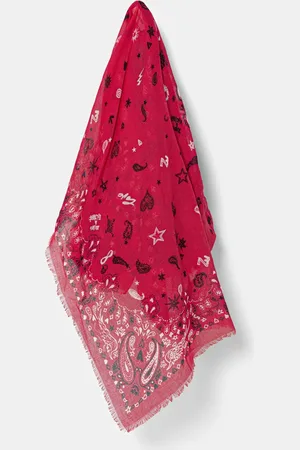 Zadig & Voltaire Chusta bawełniana damska kolor wzorzysta OWSC01499