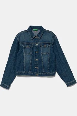 Benetton Kurtka jeansowa dziecięca kolor 2PORCN061