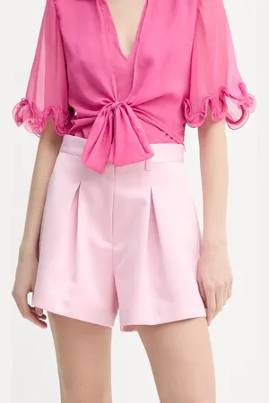ROTATE Szorty damskie kolor gładkie high waist 1137671011