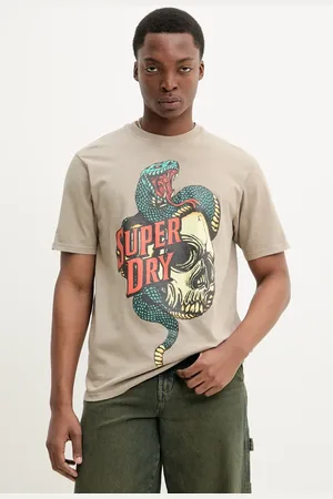 Superdry T-shirt bawełniany męski kolor z nadrukiem M1012125A-1VV