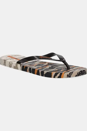 Ipanema Japonki ANIMAL PRINT damskie kolor na płaskim obcasie 83617-AY382
