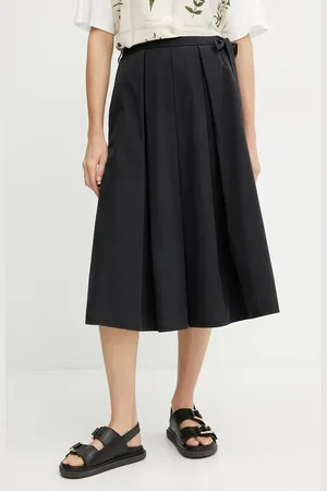 Max Mara Spódnica bawełniana kolor midi rozkloszowana 2515101032600