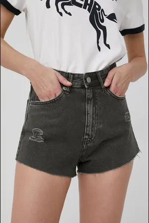 Dr Denim Szorty jeansowe damskie kolor gładkie high waist