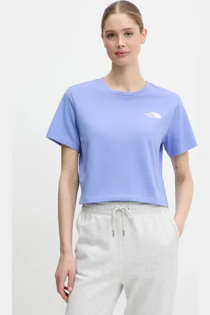 The North Face T-shirt Simple Dome Cropped Slim damski kolor NF0A87U40YI1