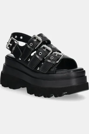 Buffalo Sandały Jupiter Athena damskie kolor na platformie 1602262-BLK