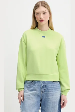 Hugo Blue Bluza bawełniana damska kolor z aplikacją 50534344