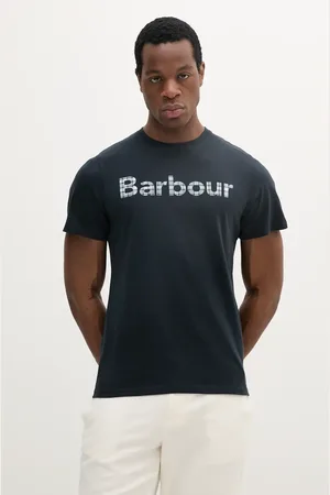 Barbour T-shirt bawełniany męski kolor z nadrukiem