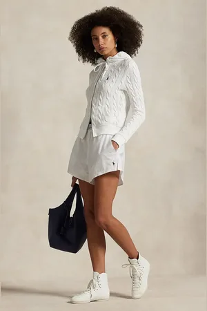 Ralph Lauren Szorty damskie kolor gładkie high waist 211964933
