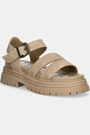 Buffalo Sandały Lennox Ts Sandal damskie kolor na platformie 1602275-BEI