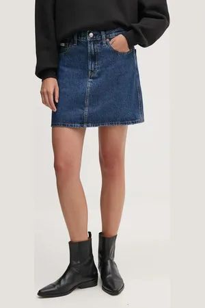 Calvin Klein Spódnica jeansowa kolor mini prosta 00040WL741