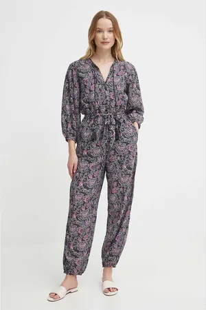 Pepe Jeans Kombinezon DALIA kolor z dekoltem wiązanym PL230494