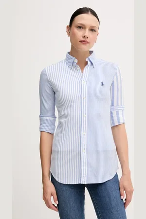 Ralph Lauren Koszula bawełniana damska kolor regular z kołnierzykiem klasycznym 211965102