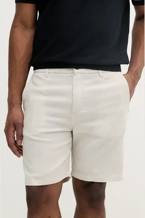 HUGO BOSS Szorty lniane męskie kolor 50536863