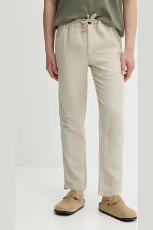 Superdry Spodnie lniane męskie kolor dopasowane M7011318A-S1F