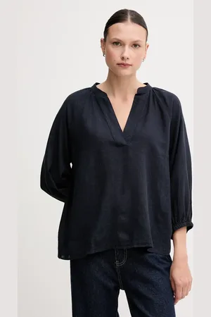 GANT Bluzka lniana damska kolor gładka 4300475