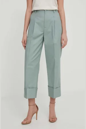 Ralph Lauren Spodnie damskie kolor proste high waist 200871814