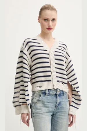 Maison Margiela Kardigan bawełniany damski kolor lekki S52HP0025
