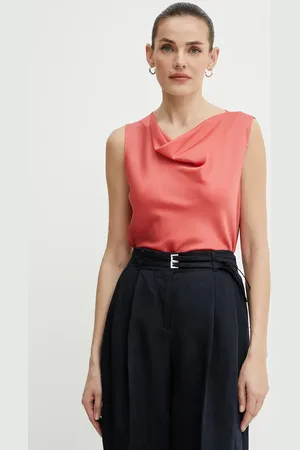 HUGO BOSS Bluzka jedwabna damska kolor gładka 50537652