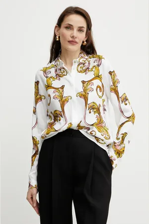 VERSACE Koszula damska kolor regular z kołnierzykiem klasycznym 78HAL2P1 NS634