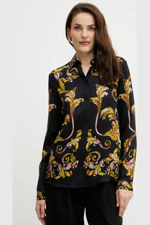 VERSACE Koszula damska kolor regular z kołnierzykiem klasycznym 78HAL2P1 NS634