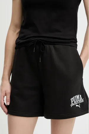 PUMA Szorty damskie kolor z nadrukiem high waist 685038
