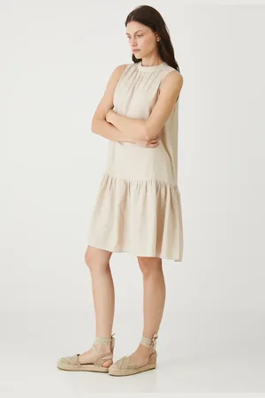 MEDICINE Sukienka lniana kolor mini oversize
