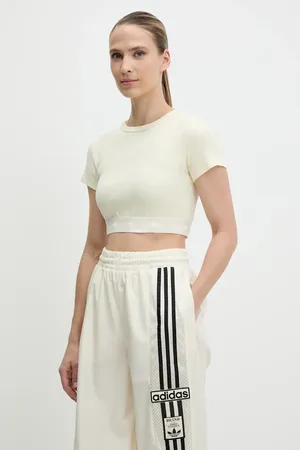 adidas T-shirt Rib SS Top damski kolor JD0040
